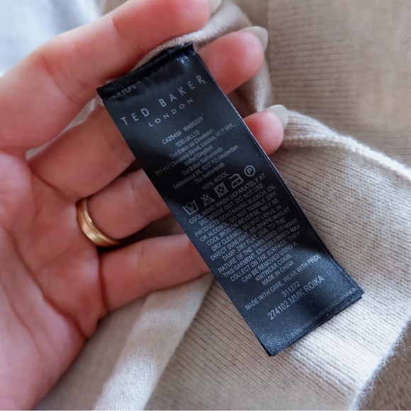 TED BAKER Roika Wool Colour Block Sweater - Picture 7 of 8